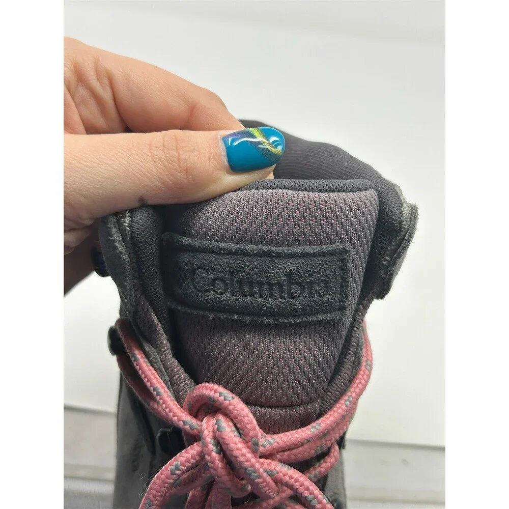 Columbia Newton Ridge Plus Waterproof Amped Hiking Boots Gray Pink Size 11